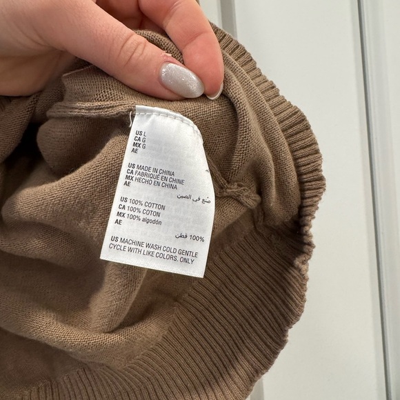 Mens Brown Button up sweter size large worn once - Picture 4 of 4